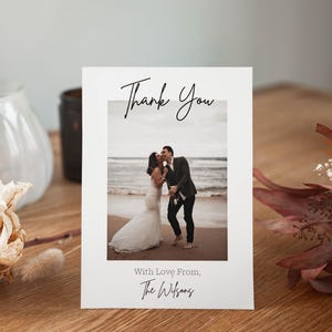 Hochzeit Danke Personalisierte Karten, mit Liebe von personalisierten Hochzeit A6 Postkarten