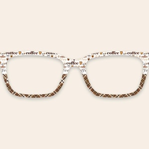 Women's Coffee over Brown Plaid magnetic eyewear toppers for glasses such as Pair.