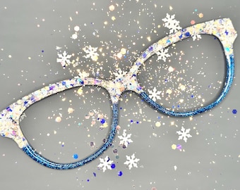 Winter Wonderland Glitter Toppers for Magnetic Eyewear