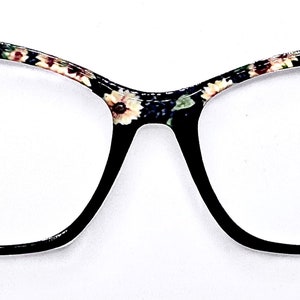 Handcrafted Fall Sunflower Magnetic Toppers for Pair Eyewear