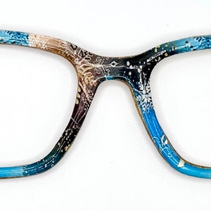 Women's  Golden Snowflake Blue and gold magnetic eyewear toppers for glasses such as Pair.