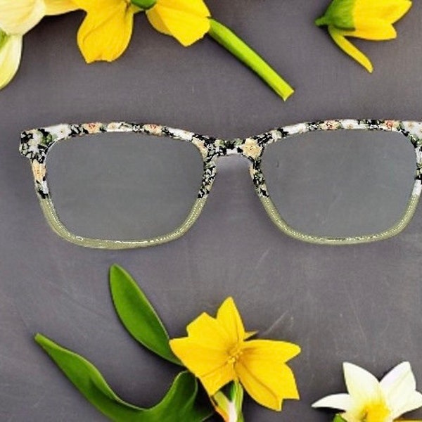 Women's Easter Daffodils magnetic eyewear toppers for glasses such as Pair.