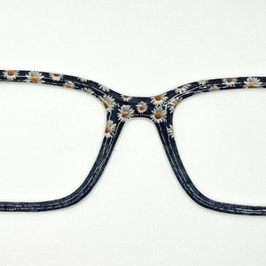 Summer Fun Daisy and Denim Magnetic Eyewear Toppers For Glasses Such as Pair.