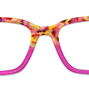 Brillentopper im Gepardenmuster: Pink & Gelb