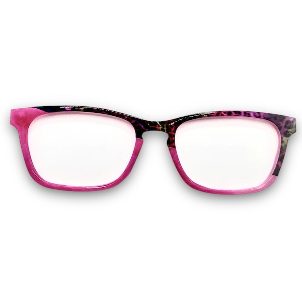 Pink Cheetah print Eyewear Toppers for Eyeglasses such as Pair.