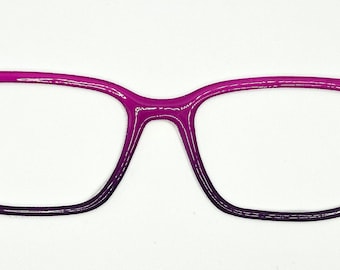 Valentine&#39;s Day Hot Pink to Deep Plum Gradient magnetic eyewear toppers for glasses such as Pair.