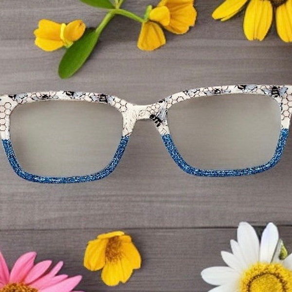 Women's Turquoise Bee magnetic eyewear toppers for glasses such as Pair.