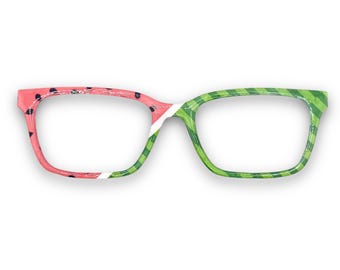Summer Fun Watermelon Magnetic Eyewear Toppers for Eyeglasses such as Pair.