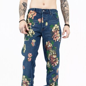 Buy Mens Floral Jeans Online In India Etsy India