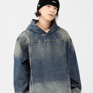 Denim hoodie new arrivals