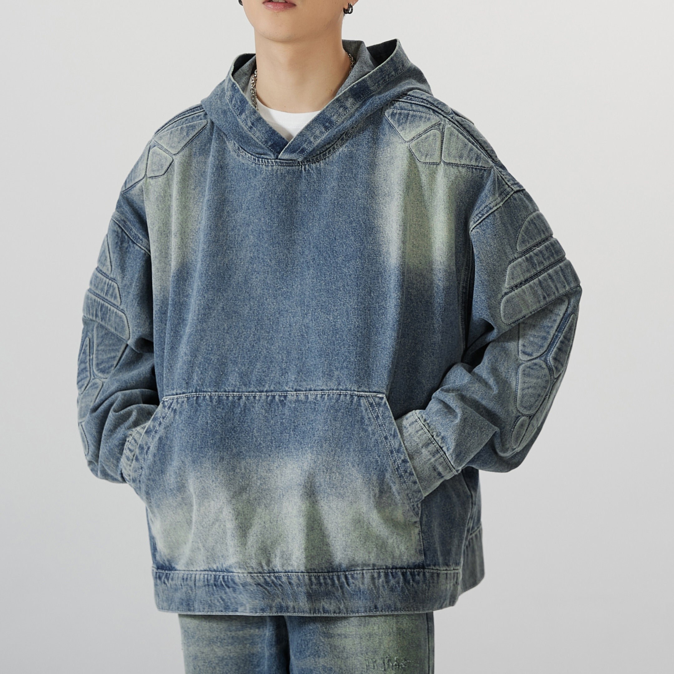 Shop Denim Hoodie Online - Etsy