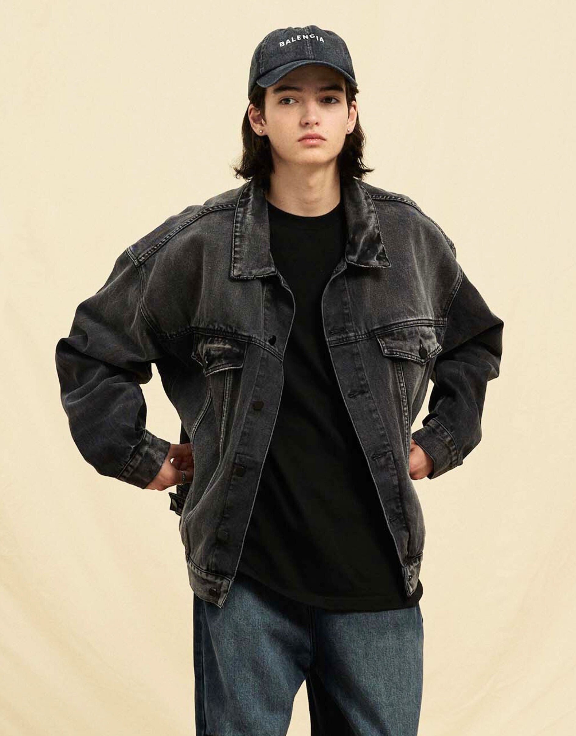 Black Denim Jacket Etsy Singapore