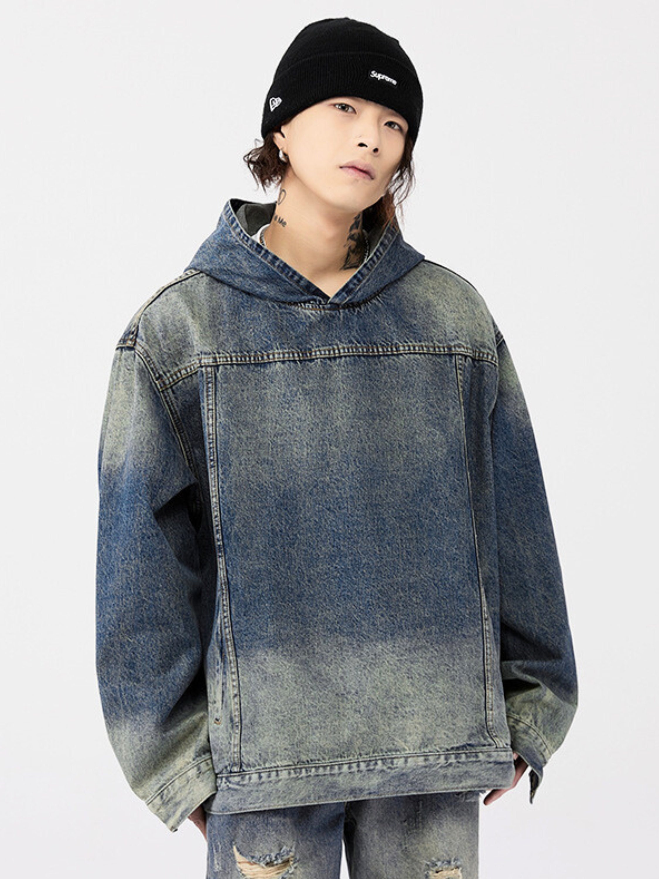 Denim Hoodie -  Sweden