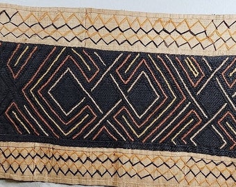 Med Authentic Kuba Cloth | African Wall Art | FREE SHIPPING