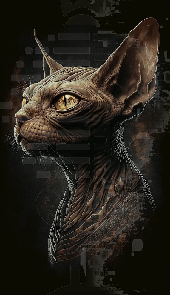 Egyptian Sphynx Cat Collection Digital Art