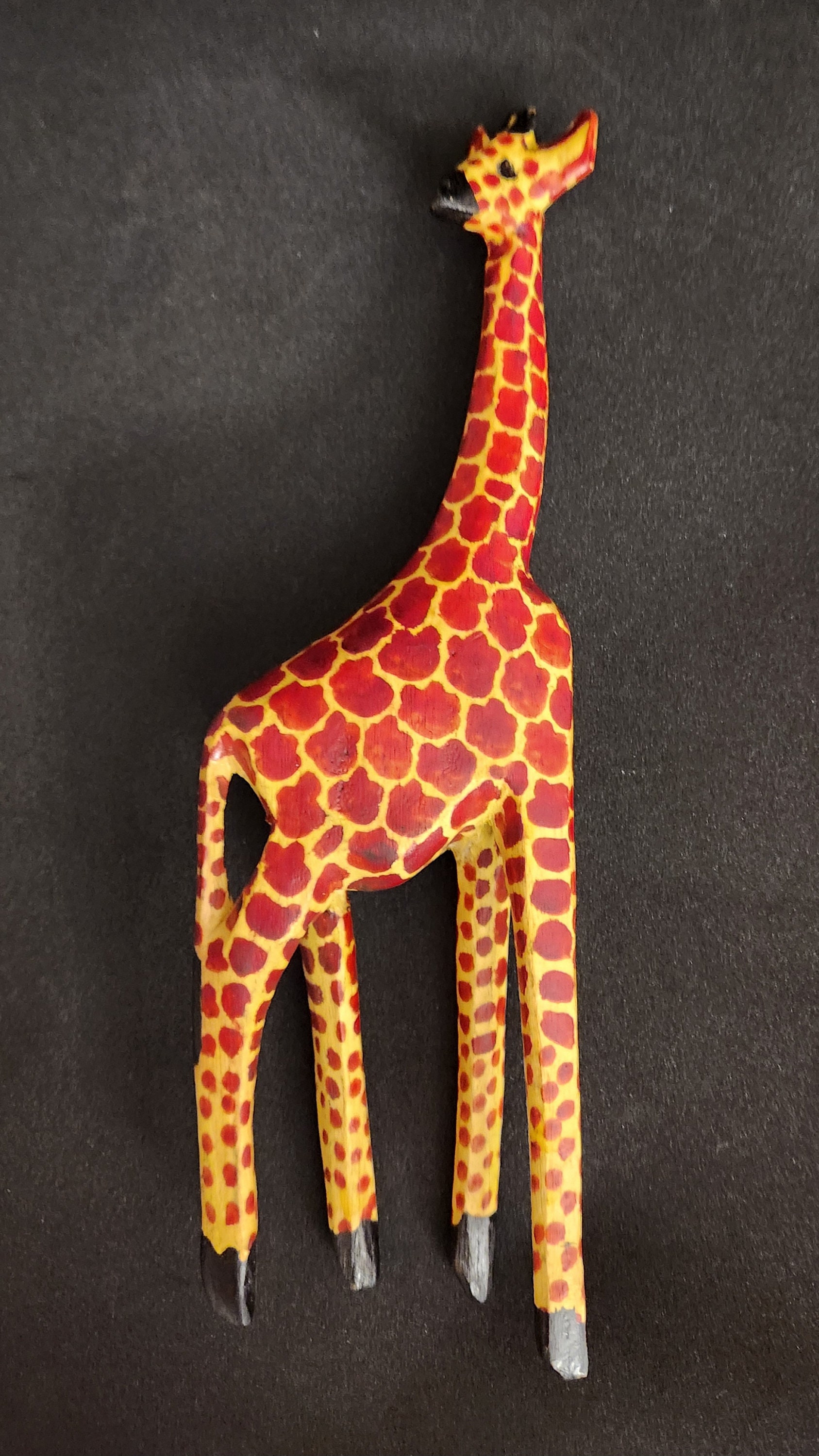 11in Wood Giraffe Statue African Art Etsy