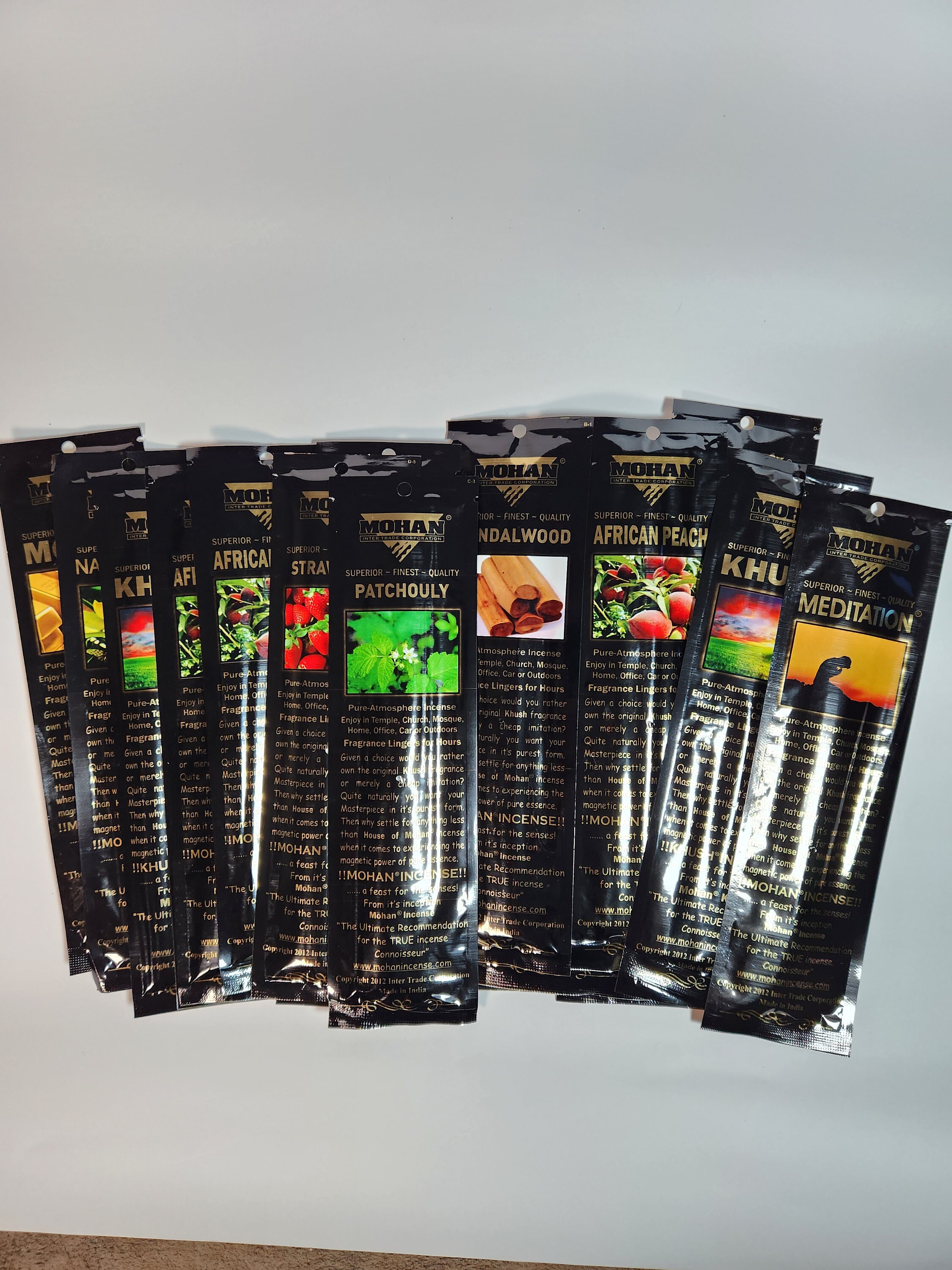 Variety Pack 20pks 200ea Mohan Charcoal Incense Sticks Etsy