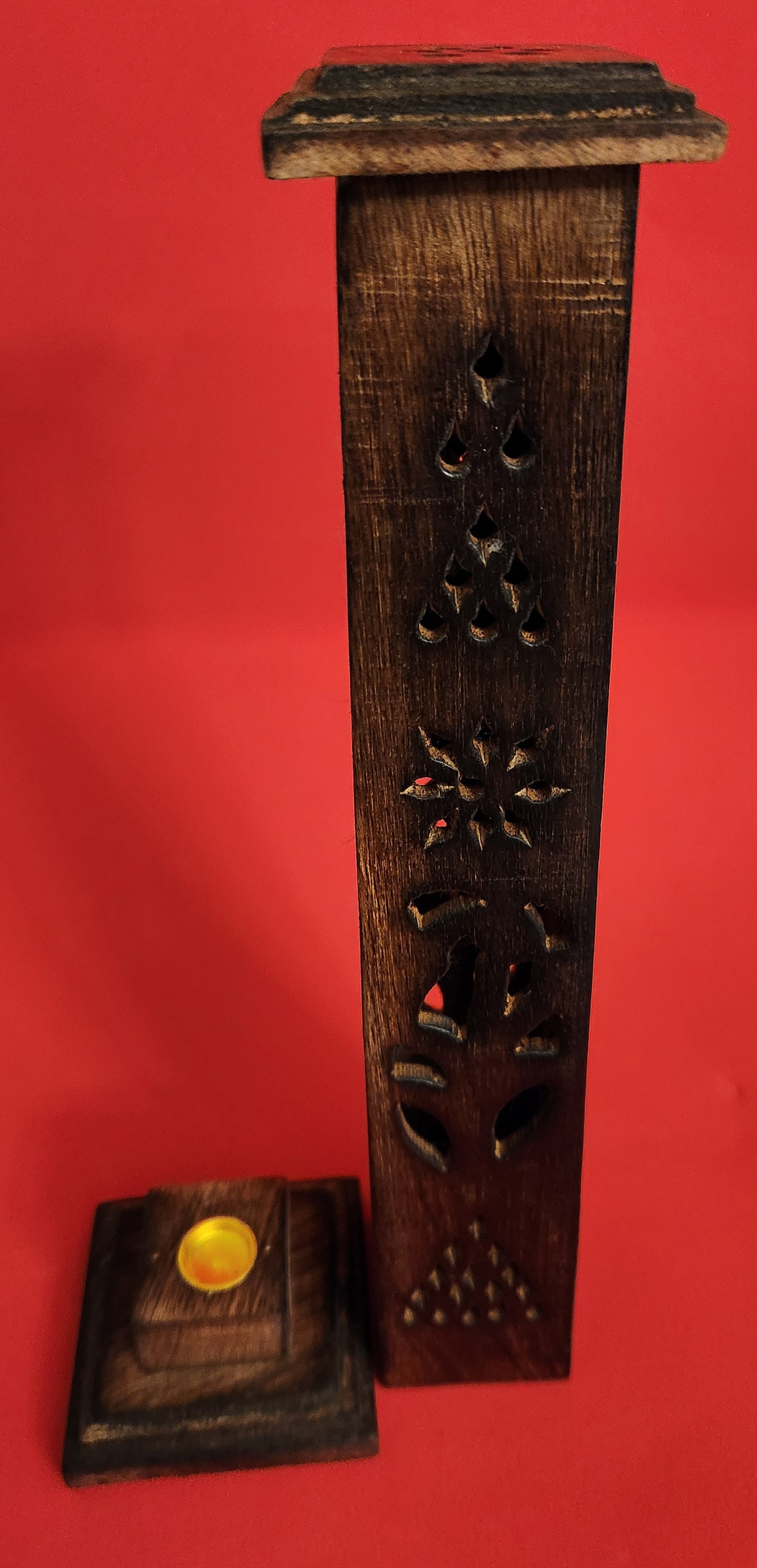 Wood Tower Incense Stick Holder Etsy