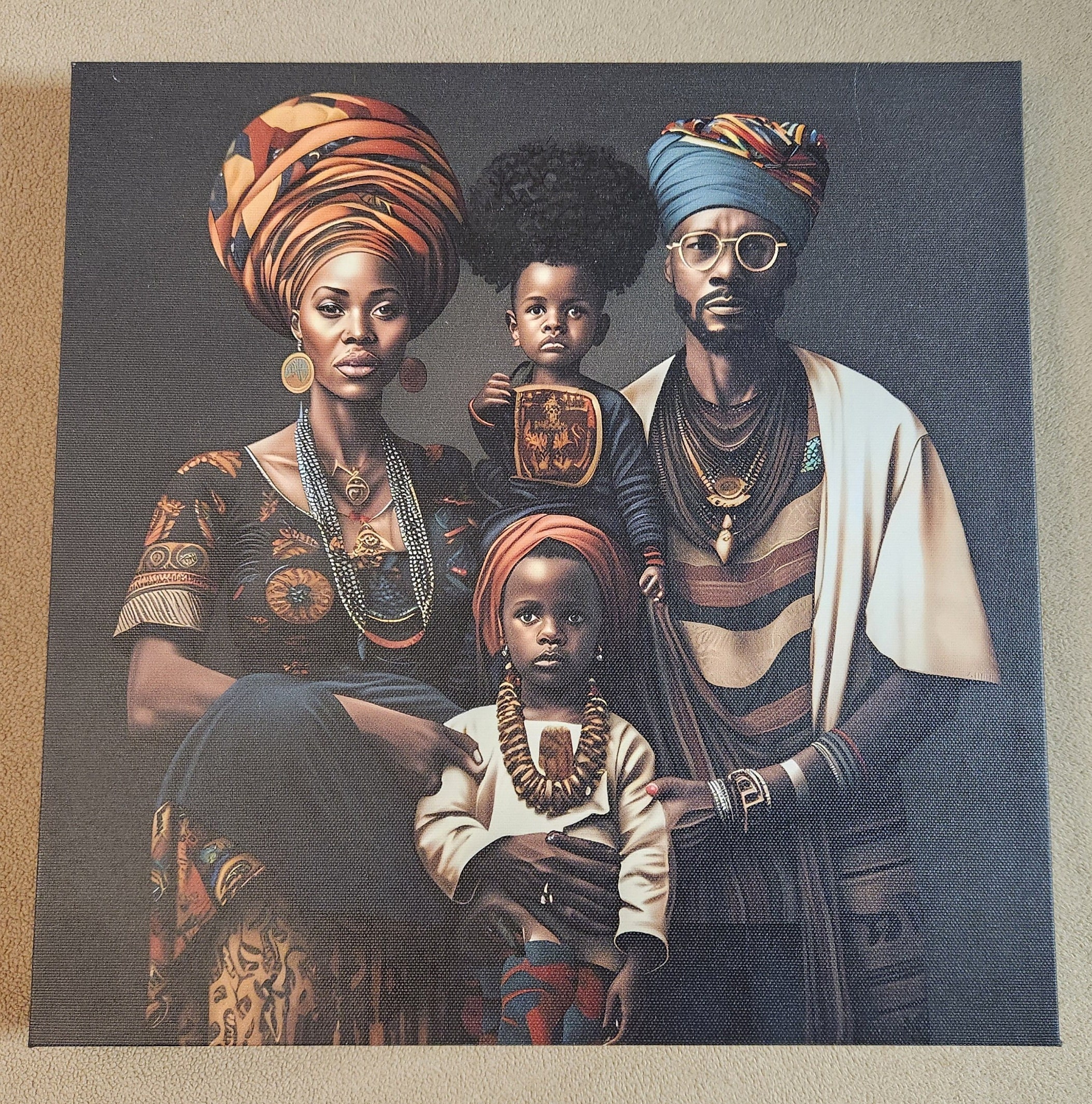 African Wall Art Family Tradition 12 X 12 - Etsy