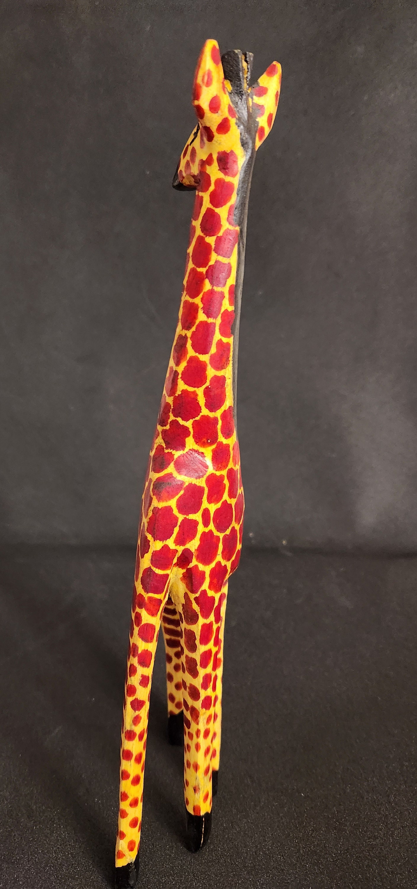 11in Wood Giraffe Statue African Art Etsy