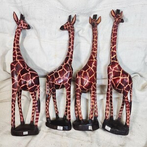 CLEARANCE | 18in Wood Giraffe | African Art