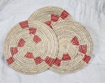 Senegalese Woven Placemat | 11-12in | African Art | Dining