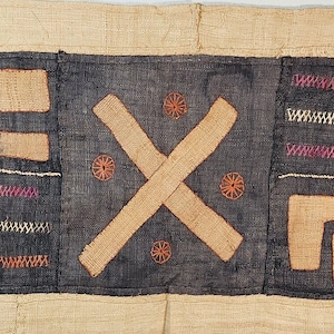 Med Authentic Kuba Cloth | African Wall Art | FREE SHIPPING