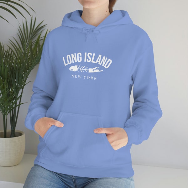 Long Island New York Fish Unisex Heavy Blend Hooded Sweatshirt, Long Island Hoodie, LI NY Hoodie, Long Island Fish Hoodie, LI Hoodie