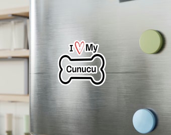 I Love My Cunucu Kiss-Cut Vinyl Decal, I Love My Cunucu Sticker, Cunucu Dog Decal, Cunucu Dog Window Decal, Cunucu Decal, Cunucu Sticker