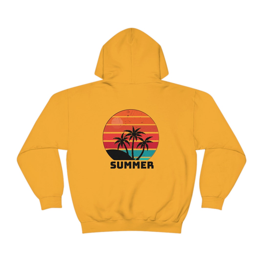 Tropical Summer Hooded Sweatshirt, Summer Hoodie, Summer Sunset Hoodie ...