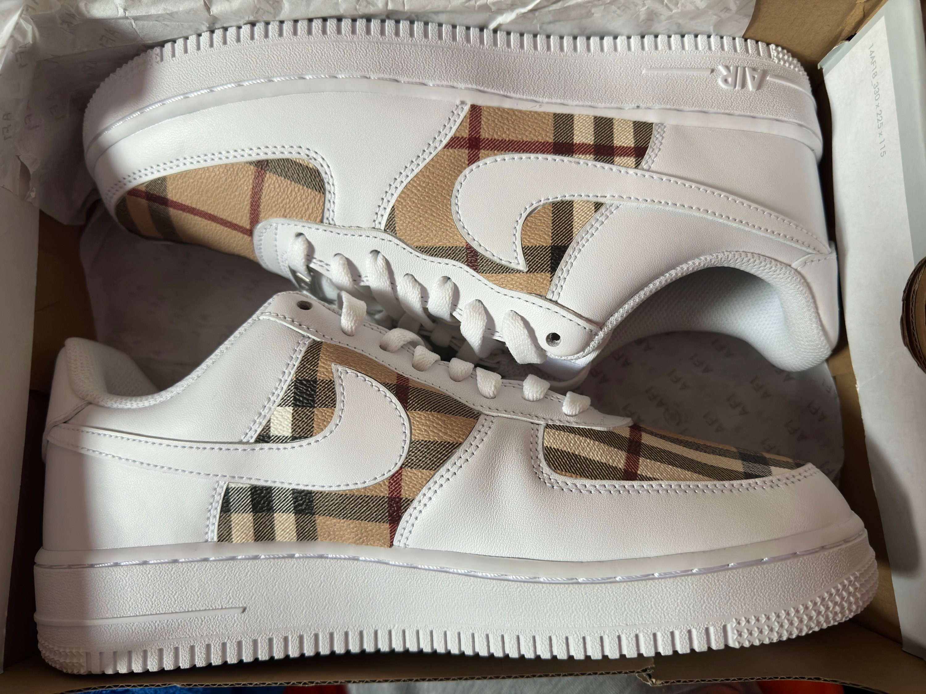 Burberry Nike Shoes - Etsy