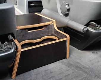 VW T5 T6 T6.1 CALIFORNIA center console 17 cm for swivel seat storage space, cell phone holder and cup holder 85 mm VW Multivan California