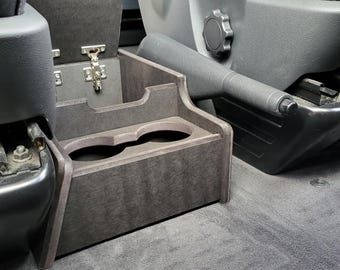 Center console VW T5 T6 T6.1 for swivel seat 17 cm storage space, mobile phone holder and cup holder 85 mm VW Multivan California
