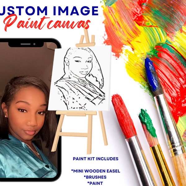 Custom Selfie Paint Canvas