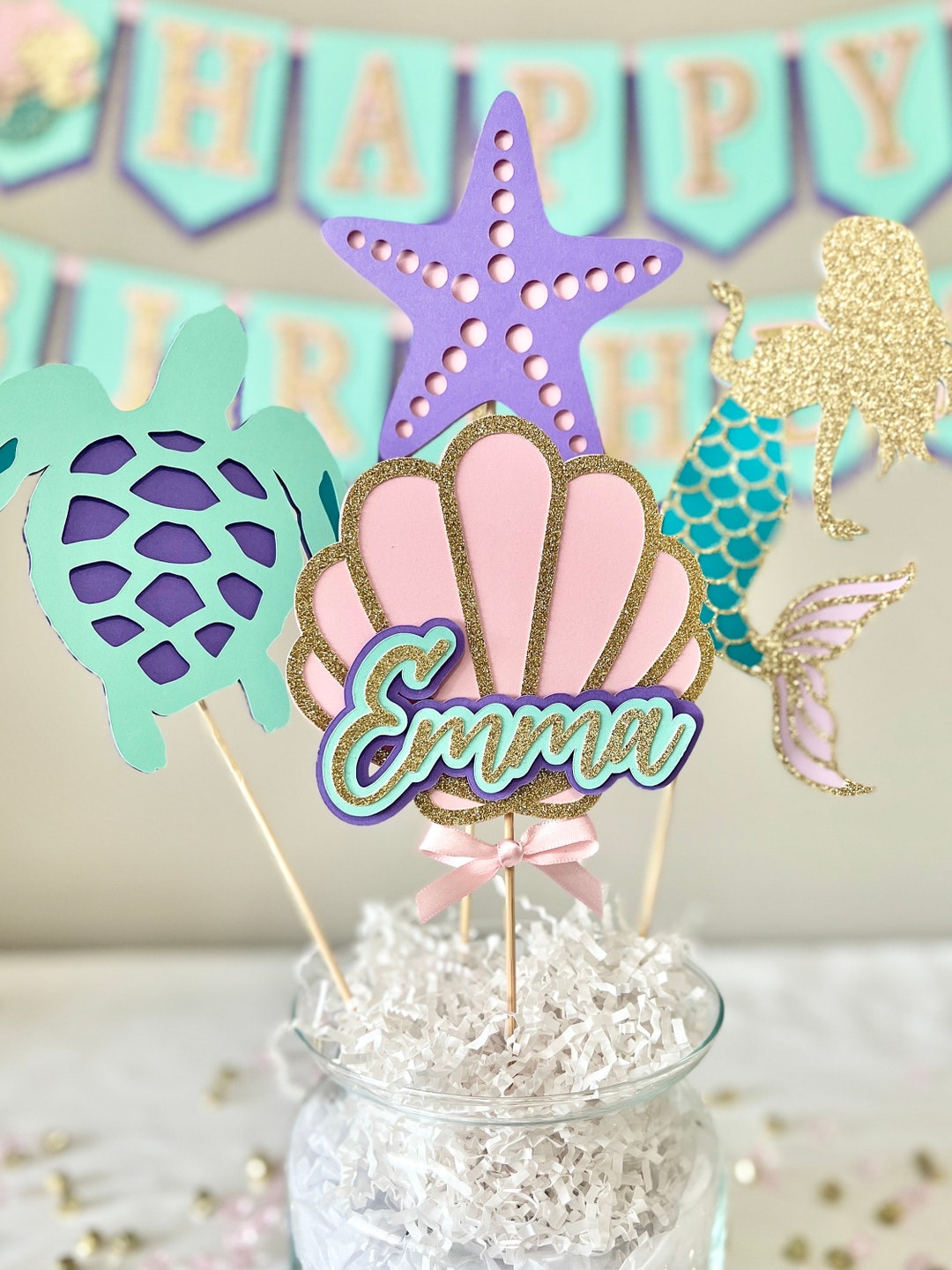 Mermaid Party Centerpiece 4 Piece Set Mermaid Birthday Centerpiece Il 1080xN.4975921118 T0ix
