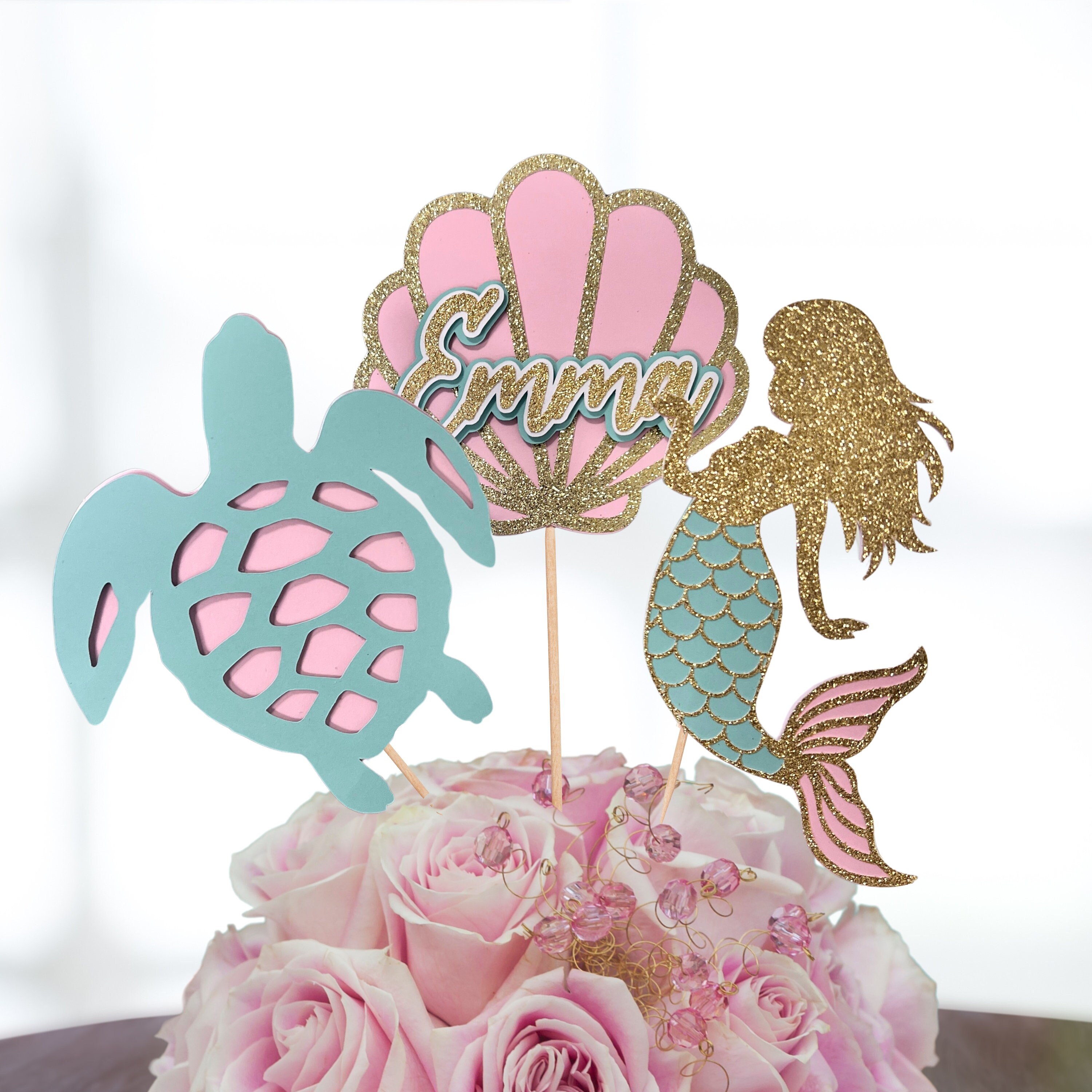 Mermaid Centerpiece Set Birthday Party Mermaid Decoration 3 Piece Set Il Fullxfull.5727712941 Os5b