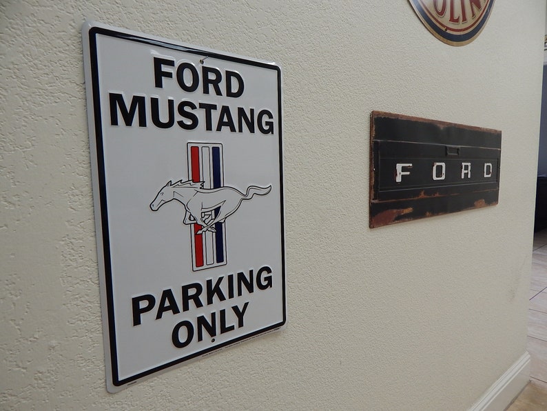 Ford Mustang Parking ONLY Metal Sign - Etsy
