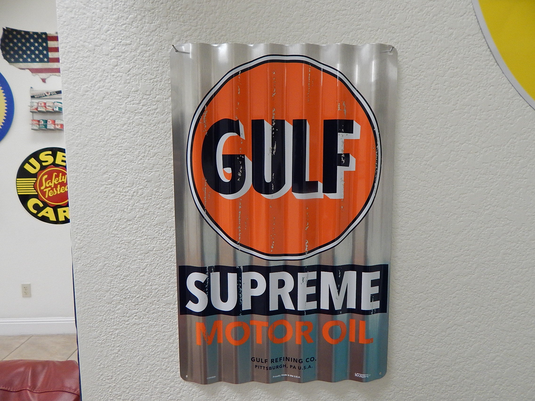 Gulf Supreme Motor Oil Corrugated Metal Sign - Etsy