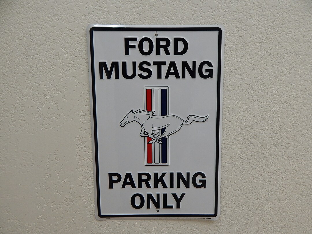 Ford Mustang Parking ONLY Metal Sign - Etsy