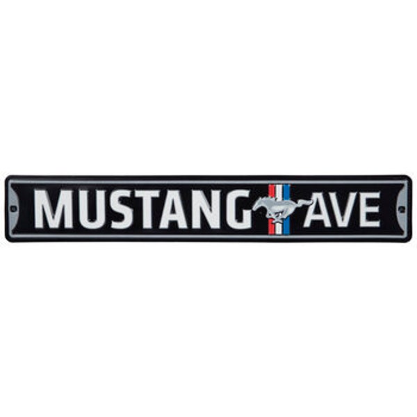 Mustang Ave Metal Street/Traffic Style Sign