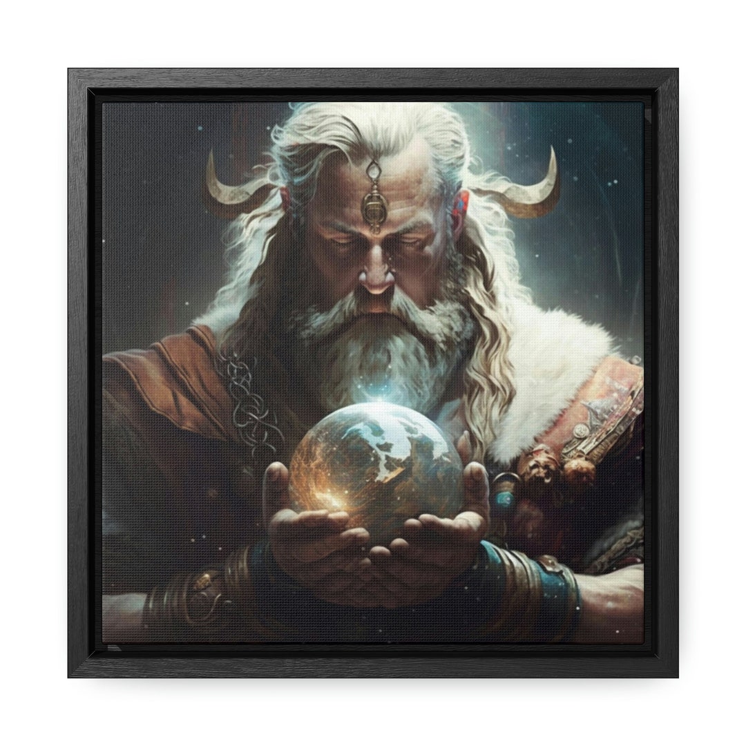Viking Canvas Wall Art Holding the Earth in His Hands Etsy