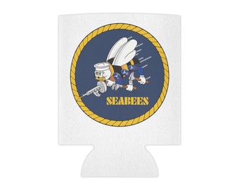 2 Sided Seabees NMCB 25 Beep Koozie Can Cooler Seabees Support for Christmas birthday