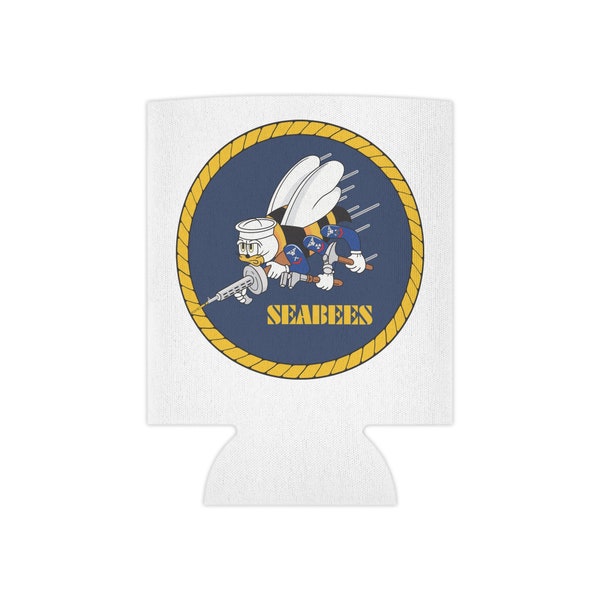 2 Sided Seabees NMCB 25 Beep Koozie Can Cooler Seabees Support for Christmas birthday