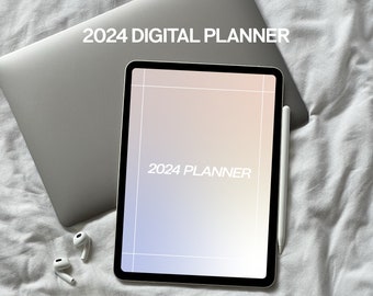 2024 Digital Planner | 2024 Planner for Goodnotes, Notability | Aesthetic Digital Planner | 2024 Personal Agenda | Minimalist iPad Planner