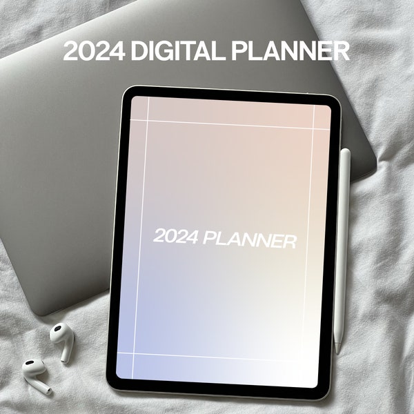 2024 Digital Planner | 2024 Planner for Goodnotes, Notability | Aesthetic Digital Planner | 2024 Personal Agenda | Minimalist iPad Planner