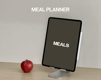 Planificador de comidas digital / Planificador digital para GoodNotes, Notability / Seguimiento de comidas / Lista de compras / Plantillas de planificadores simples y minimalistas para iPad