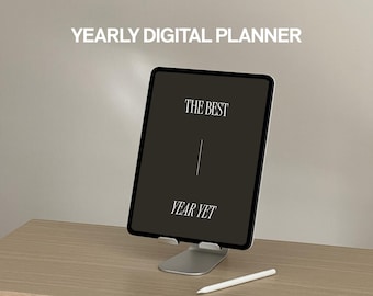 Yearly Digital Planner | Undated Monthly, Weekly, Daily Templates for Goodnotes, Notability | Monday & Sunday Start iPad Planner