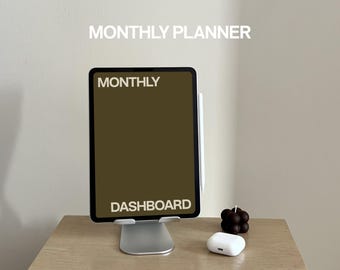 Monthly Digital Planner | Undated Planner for GoodNotes, Notability | Aesthetic Digital Planner | Monthly Agenda | Minimalist iPad Planner