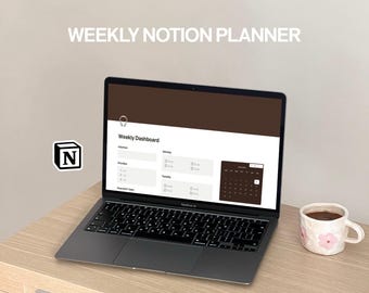 Weekly Notion Planner | Weekly Notion Template | Simple & Aesthetic Notion Planner | Weekly Dashboard for Notion | Productivity Template