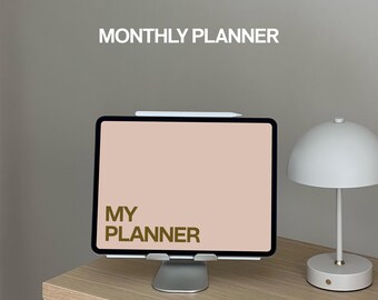 Monthly Digital Planner | Undated Planner for GoodNotes, Notability | Aesthetic Digital Planner | Monthly Agenda | Minimalist iPad Planner